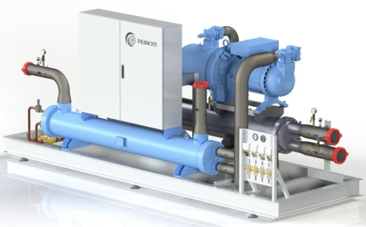 Чиллеры с водяным охлаждением конденсатора на базе винтовых компрессоров